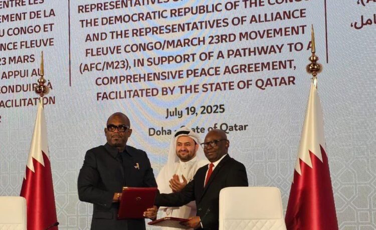 A declaration of principles signed between the Congolese government and the M23.