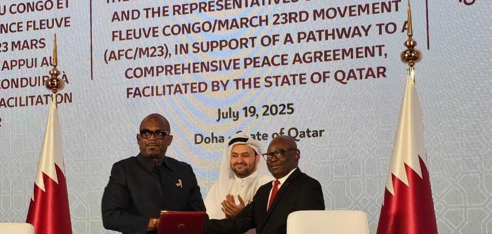 A declaration of principles signed between the Congolese government and the M23.