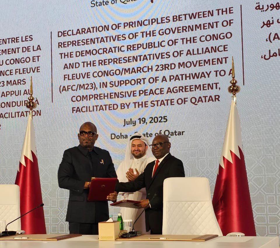 A declaration of principles signed between the Congolese government and the M23.