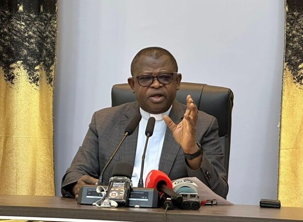 Caption: Priest Donatien Nshole. Photo by Cenco